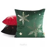 Poszewka świąteczna 45x45 237B welwetowa granatowa z motywem szampańskiej śnieżynki - 2