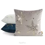 Poszewka świąteczna 45x45 237B welwetowa granatowa z motywem szampańskiej śnieżynki - 3