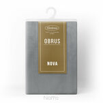 Obrus welwetowy 140x180 MELINDA stalowy wykończony mankietem - 2