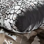 Pościel z makosatyny 220x200 EVA 14 Eva Minge brązowa dwustronna z designerskim wzorem z kolekcji Premium - 3