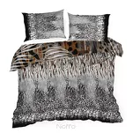 Pościel z makosatyny 220x200 EVA 14 Eva Minge brązowa dwustronna z designerskim wzorem z kolekcji Premium - 9