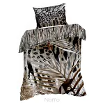 Pościel z makosatyny 220x200 EVA 14 Eva Minge brązowa dwustronna z designerskim wzorem z kolekcji Premium - 5