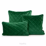 Poszewka welwetowa z wypełnieniem 50x50 VELVET 28G ciemna zieleń pikowana w romby z ozdobną wypustką na brzegach - 5