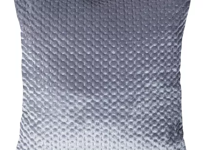 Poszewka welwetowa 45x45 MARTINA grafitowa pikowana w drobny wzór