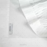 Nakładka elegancka 85x85 ELLEN biała w drobne kropeczki z ozdobną listwą połyskująca srebrną nicią - 7