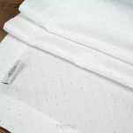 Nakładka elegancka 85x85 ELLEN biała w drobne kropeczki z ozdobną listwą połyskująca srebrną nicią - 3