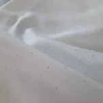 Nakładka elegancka 85x85 ELLEN biała w drobne kropeczki z ozdobną listwą połyskująca srebrną nicią - 11