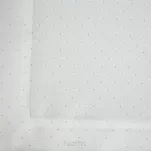 Nakładka elegancka 85x85 ELLEN biała w drobne kropeczki z ozdobną listwą połyskująca srebrną nicią - 2