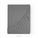 Prześcieradło z bawełny renforce z gumką 100x200 stalowe BASIC - 4