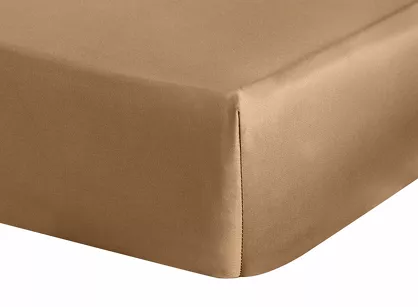 Prześcieradło z satyny bawełnianej z gumką NOVA 3 ceglane 220x200