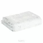 Narzuta z mikrofibry 170x210 BLINK 1 biała pikowana ze srebrnym przecieranym wzorem Design 91 - 5