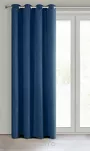 Zasłona gotowa na przelotkach 140x250 RITA jednokolorowa ciemny niebieski z miękkiej tkaniny - 9