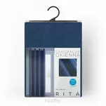 Zasłona gotowa na przelotkach 140x250 RITA jednokolorowa ciemny niebieski z miękkiej tkaniny - 8