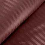 Pościel satynowa 140x200 VERA jednokolorowa gładka burgundowa w prążki - 4