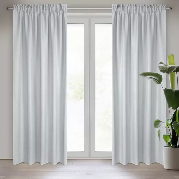 Firana na taśmie 140x270 CELINE srebrna o strukturze siatki