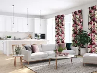 Poszewka welwetowa 40x40 jednokolorowa ELIZA ciemna mięta z drobnym wzorkiem - 3