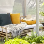 Poszewka welwetowa 40x40 jednokolorowa ELIZA ciemna mięta z drobnym wzorkiem - 4