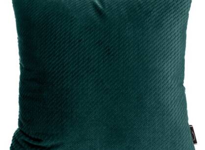 Poszewka welwetowa 40x40 jednokolorowa ELIZA ciemna mięta z drobnym wzorkiem