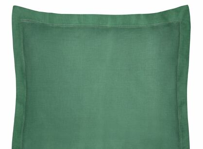 Poszewka bawełniana 70x80 NOVAC ciemna zieleń z ozdobną kantą Nova Colour