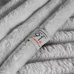 Koc na fotel 70x160 SOFT srebrny puszysty typu flano z wytłaczanym wzorem Design 91 - 3