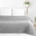 Koc na fotel 70x160 SOFT srebrny puszysty typu flano z wytłaczanym wzorem Design 91 - 2