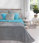 Poszewka jednokolorowa 40x40 ONYX brązowa przyjemna w dotyku w zygzaki - 2