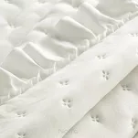 Narzuta z mikrofibry 220x240 LIBI 3 kremowa pikowana w delikatny wzór z falbaną - 3