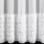 Firana na taśmie 140x270 ROSES 7 Eva Minge biała z szyfonu aplikacja róż 3D - 6