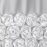 Firana na taśmie 140x270 ROSES 7 Eva Minge biała z szyfonu aplikacja róż 3D - 2