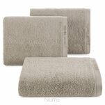 Ręcznik 30x50 EVI Pierre Cardin ciemny beż zdobiony bordiurą w kolorze ręcznika z logo marki 430 g/m2 - 3