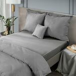 Prześcieradło z satyny bawełnianej z gumką NOVA 3 stalowe 180x200 - 9