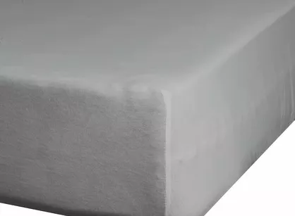 Prześcieradło z satyny bawełnianej z gumką NOVA 3 stalowe 180x200
