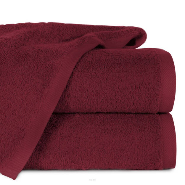 Ręcznik bawełniany 30x50 GŁADKI 2 jednokolorowy bordowy