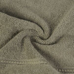 Ręcznik 30x50 MARI jasny brąz z welurową bordiurą w pasy 500 g/m2 - 3