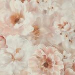 Pościel z mikrowłókna 140x200 FLORINA beżowa pudrowy róż nadruk kwiatowy Design 91 - 2