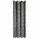 Zasłona gotowa na przelotkach 140x250 MARGO welwetowa Pierre Cardin srebrna zdobiona srebrnym haftem w romby - 12