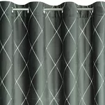 Zasłona gotowa na przelotkach 140x250 MARGO welwetowa Pierre Cardin srebrna zdobiona srebrnym haftem w romby - 8