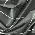 Zasłona gotowa na przelotkach 140x250 MARGO welwetowa Pierre Cardin srebrna zdobiona srebrnym haftem w romby - 5