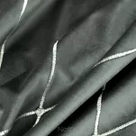 Zasłona gotowa na przelotkach 140x250 MARGO welwetowa Pierre Cardin srebrna zdobiona srebrnym haftem w romby - 4