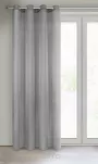Firana gotowa na przelotkach 140x250 REBECCA jednokolorowa stalowa o strukturze drobnego deszczyku - 7