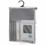 Firana gotowa na przelotkach 140x250 REBECCA jednokolorowa stalowa o strukturze drobnego deszczyku - 6