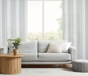 Firana na przelotkach 140x250 ABI biała o strukturze siatki - 5