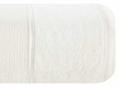 Ręcznik 30x50 JESSI kremowy z fakturą krateczki i gładką welurową bordiurą