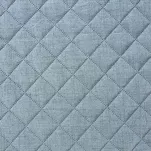 Narzuta jednokolorowa 170x210 LEN 1 niebieska pikowana imitująca len - 4