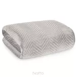 Narzuta welwetowa 170x210 SOFIA beżowa pikowana w gęstą jodełkę - 3