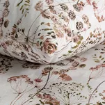 Pościel bawełniana 160x200 JULITA jasno szary z wzorem brązowych dmuchawców z kolekcji Classic - 4