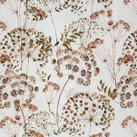 Pościel bawełniana 160x200 JULITA jasno szary z wzorem brązowych dmuchawców z kolekcji Classic - 2