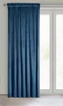 Zasłona na taśmie 135x300 ROSA welwetowa granatowa Design 91 - 16