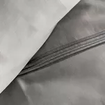 Pościel satynowa 160x200 HAFT 4 srebrna zdobiona srebrnym haftem z kolekcji Premium - 4