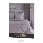 Pościel satynowa 160x200 HAFT 4 srebrna zdobiona srebrnym haftem z kolekcji Premium - 3